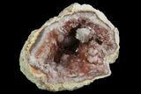 Sparkly, Pink Amethyst Geode Half - Argentina #127298-1